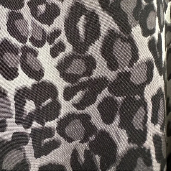 Susan Graver Animal Print Peachskin Big Shirt, Size L - Picture 10 of 10